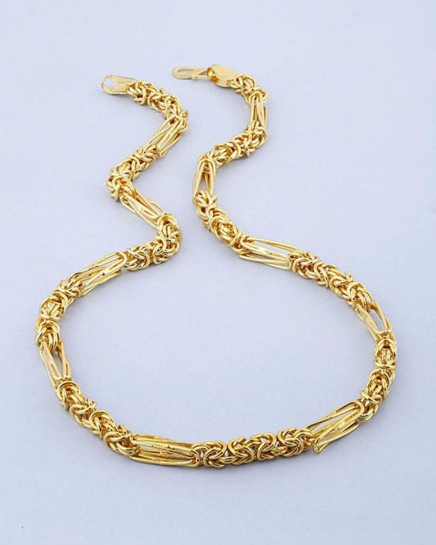 Yellow Gold Plated Necklace Brass Chain