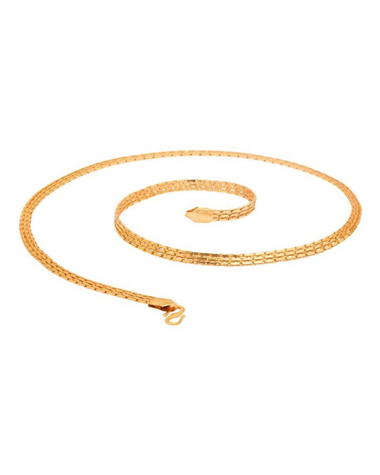 High Yellow Gold Plated Necklace ,Brass Chain for Men or women Jewelry