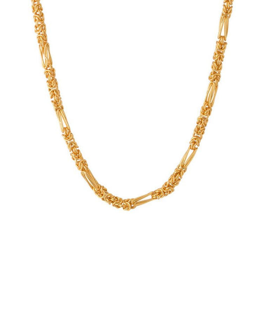 Yellow Gold Plated Necklace ,Brass Chain