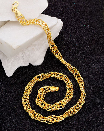 MINEBELLA FASHIONS BRASS GOLD PLATED CHAIN FOR MEN & WOMEN