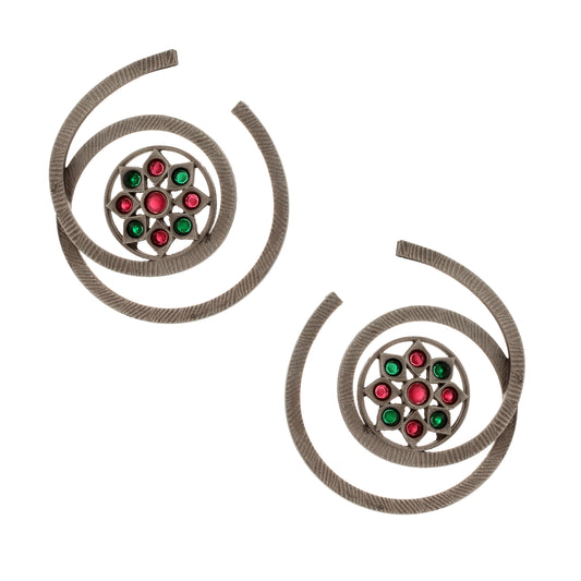 Minebella Spiral Floral Studs