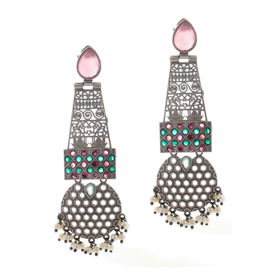 Traditional Oxidised Earrings