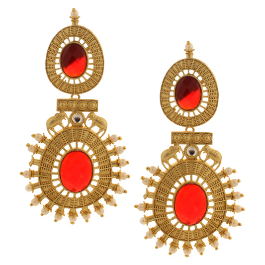 Gold Plated Brass Earrings