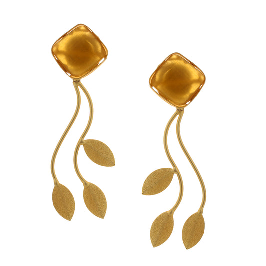 Gold Plated Drop Earrings