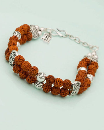 Brown Color, Rudraksha Beads Bracelet