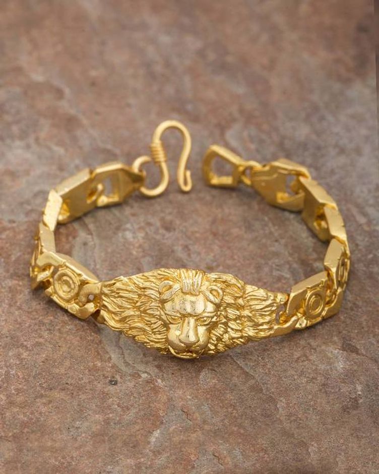 Lion Face Strand Bracelet for Men