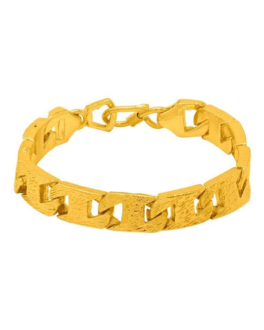 Brass Coated Wrist Band Bracelet for Men