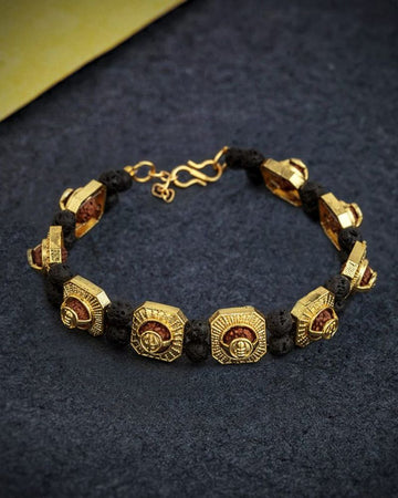 Rudraksha Lava Beads Bracelet