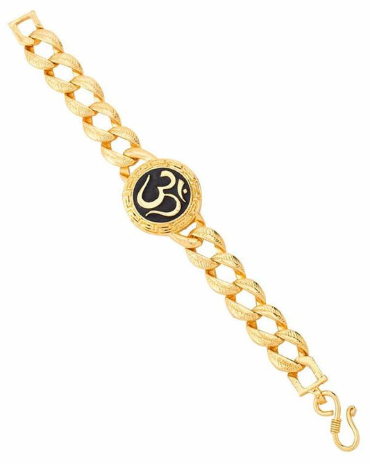 MINEBELLA FASHIONS OM NAME GOLD PLATED BRACELET