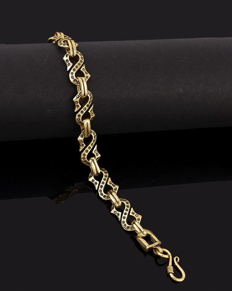 OXIDISED GOLD-PLATED BRACELET