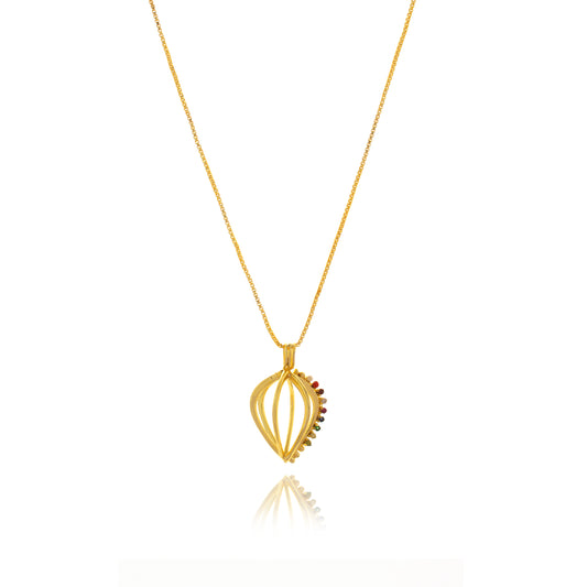 Gold Plated Necklace Pendant for Men Women with Chain
