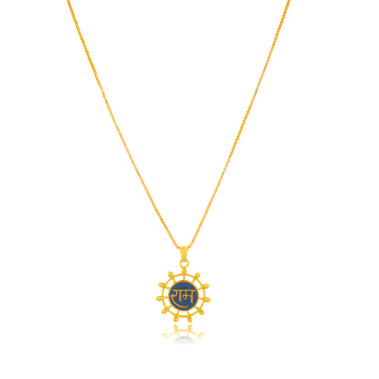 Gold Plated God RAM Necklace Pendant for Men Women with Chain