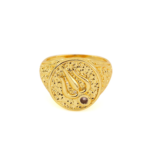 Goldplated Traditional wedding fingerring engagement Jewellery Men