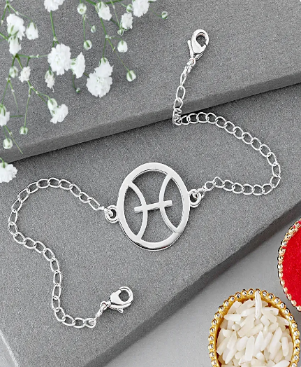 Pisces Charm Rakhi- Silver