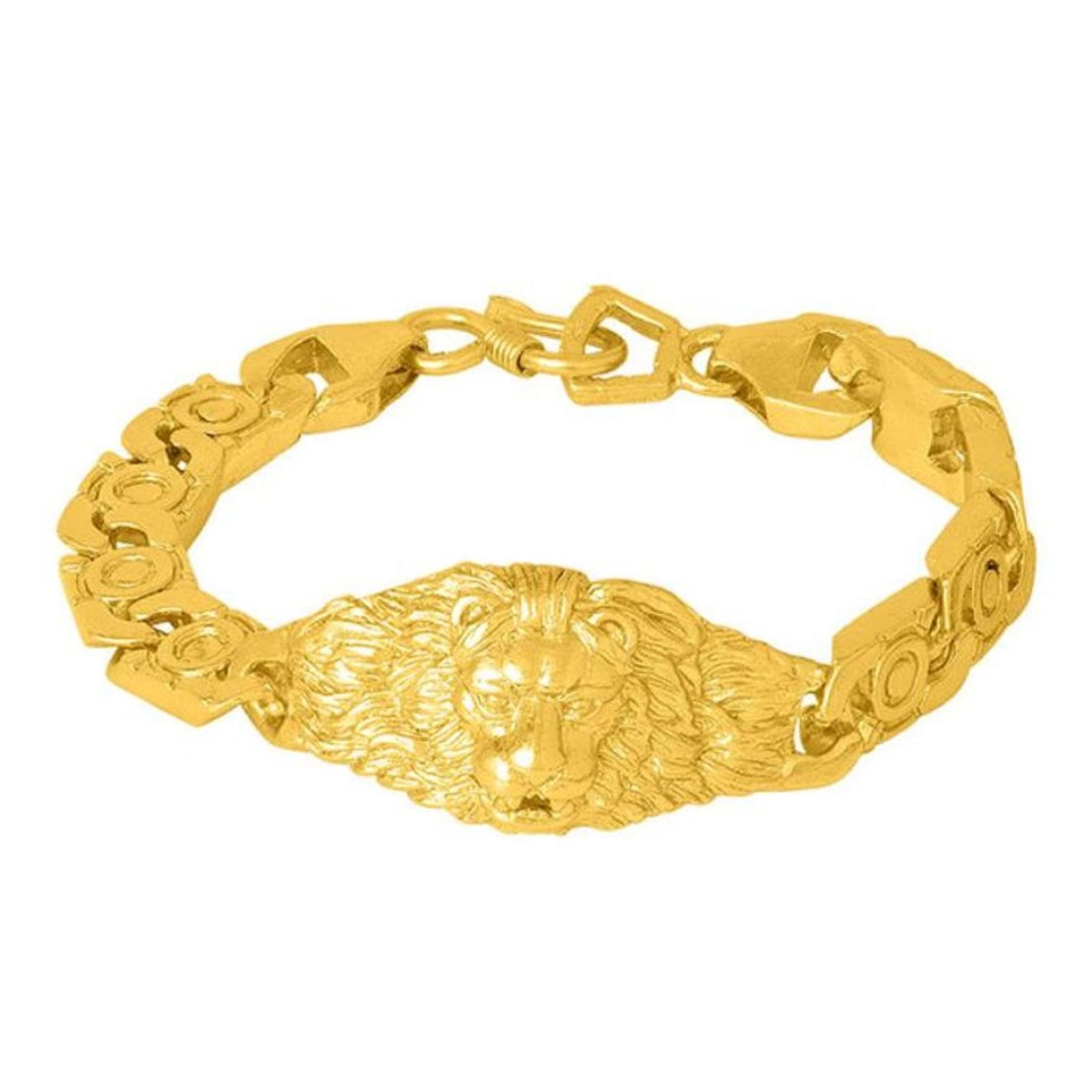 Sanaa Creations Gold Plated Tiger Brass Bracelet