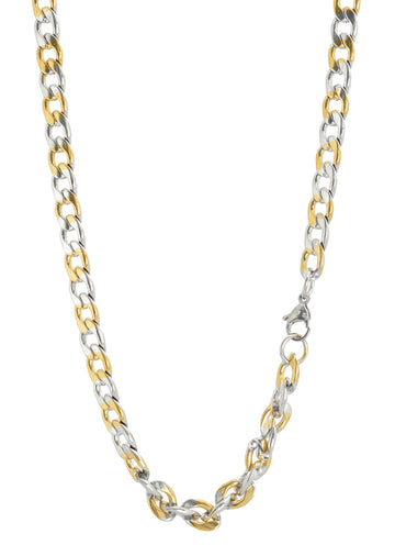 Sanaa Creations Silver,Gold and Rhodium coated Alloy Mens chain for Men & Boys Fashion Jewellery Daily/Party Wear Stylish Fashion Jewellery for Men & Boys