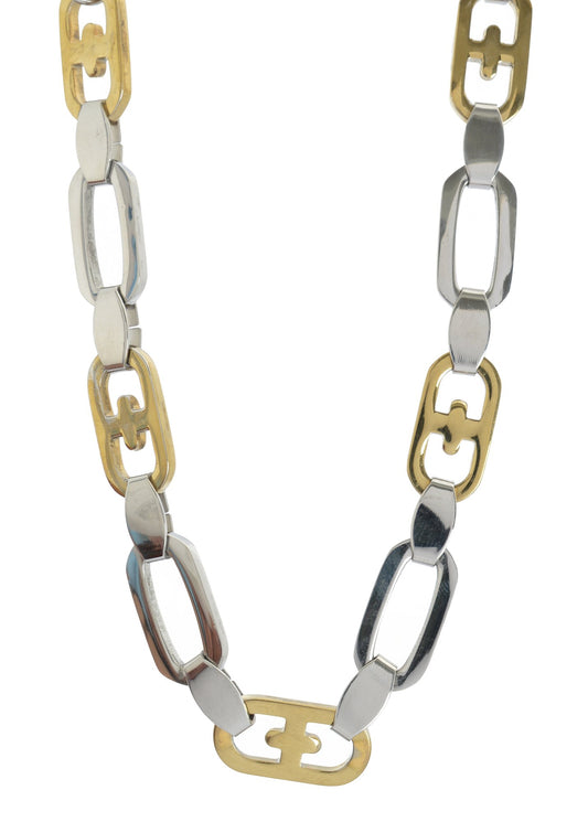 Sanaa Creations Mens Style Stainless Steel Silver,Gold and Rhodium coated Mens chain Daily/Party Wear Stylish Fashion Jewellery for Men & Boys and Womens(1CH100)