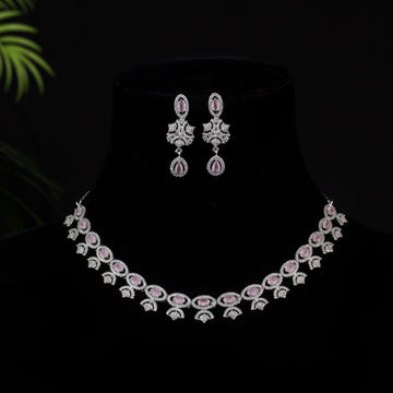 Akira - Sliver Plated Crystal with Stones Diamond Set with Earrings for Women