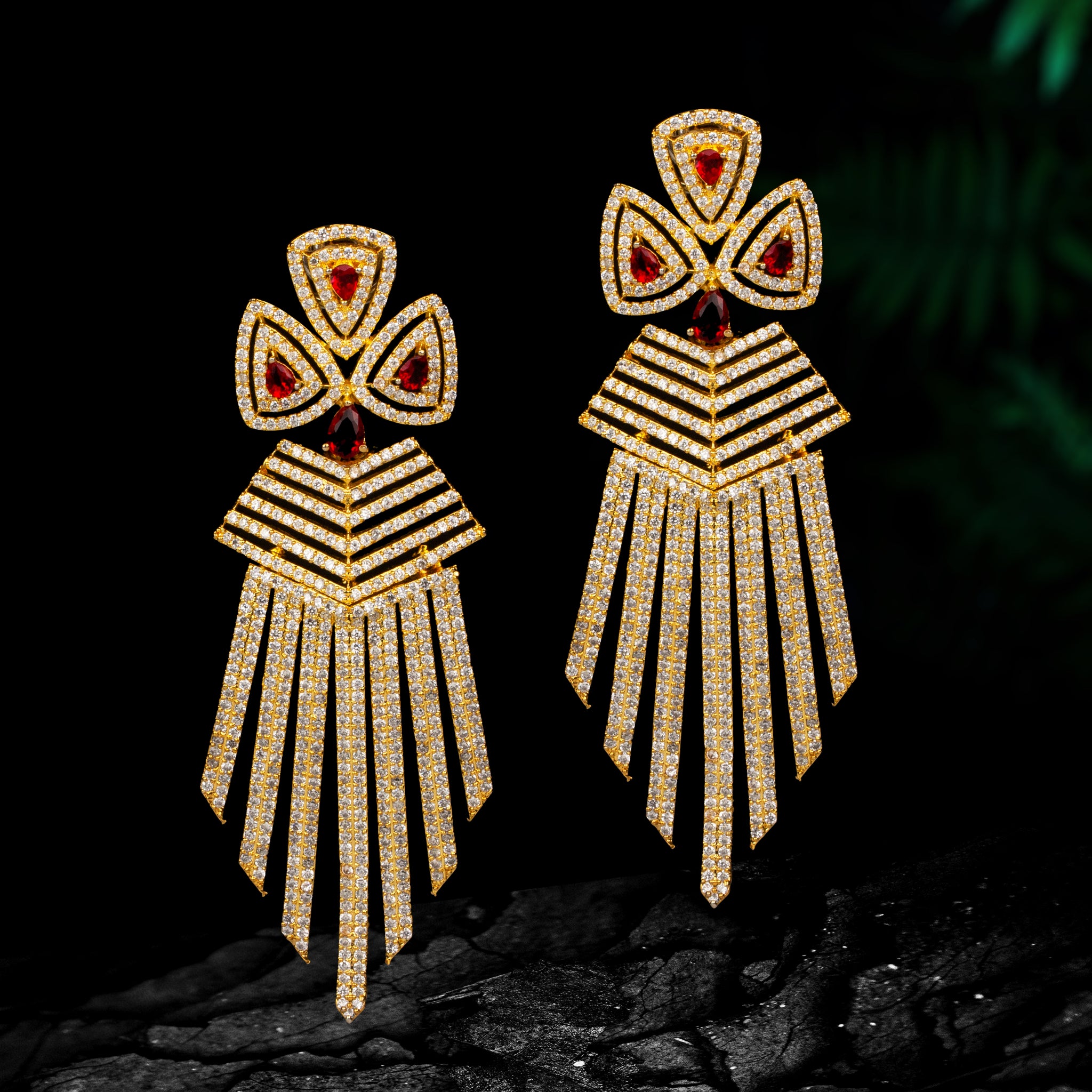 Graceful Look Ethic Wear Beautifully Crafted Golden Artificial Earrings Gender: Women