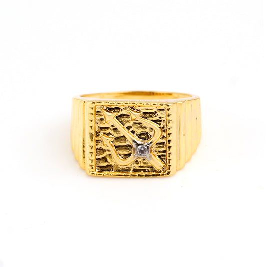 Golden Square Jaguar Ring