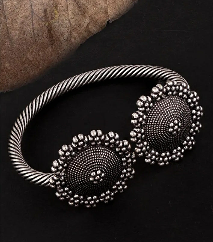 Silver-Plated  Studded Bangle